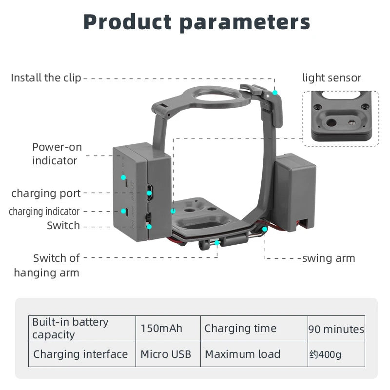 BRDRC AirDrop Dropping System for DJI Mavic 2 Pro/Zoom Drone Ring Gift Deliver Life Rescue Delivery Device Dispenser Thrower