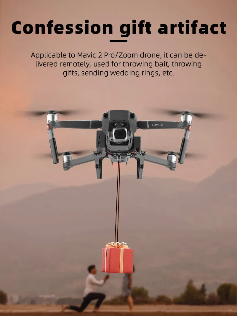 BRDRC AirDrop Dropping System for DJI Mavic 2 Pro/Zoom Drone Ring Gift Deliver Life Rescue Delivery Device Dispenser Thrower