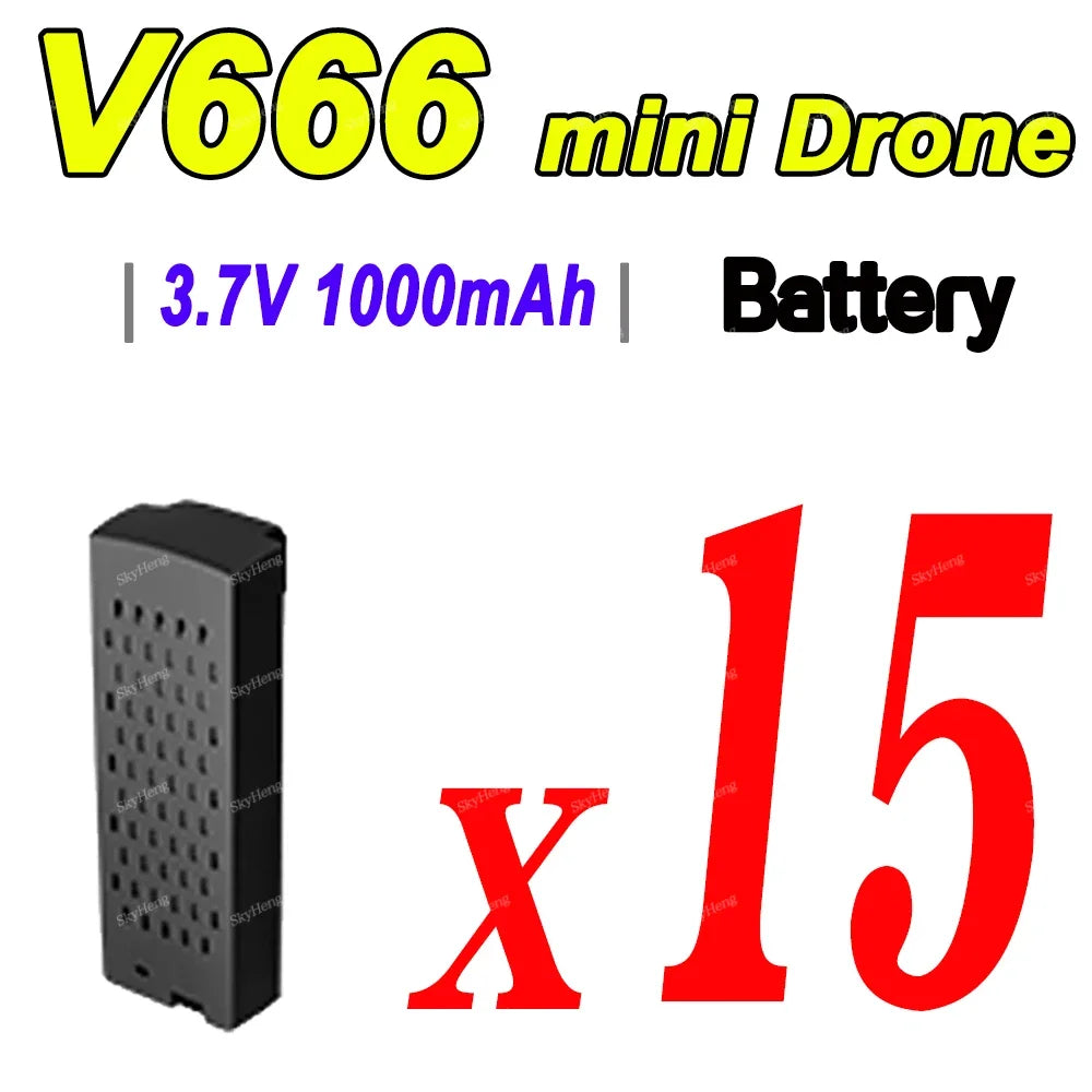 Original Drone Battery For V666 8K Drone 3.7V 1000Mah Battery For V666 Drone Accessories Parts
