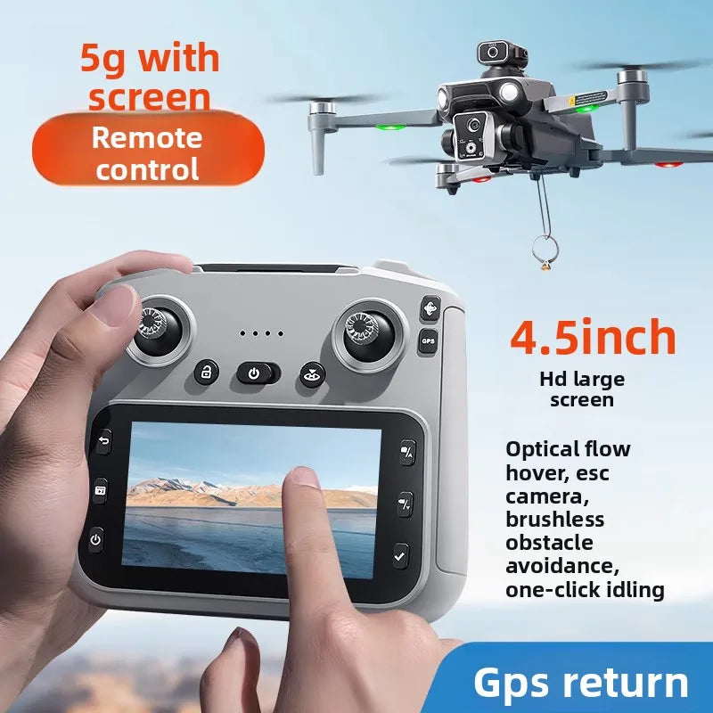 The 2025 new model K19 drone is equipped with a built-in screen GPS for professional drone high-definition aerial photography