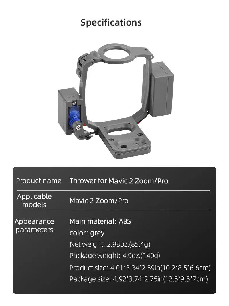 BRDRC AirDrop Dropping System for DJI Mavic 2 Pro/Zoom Drone Ring Gift Deliver Life Rescue Delivery Device Dispenser Thrower