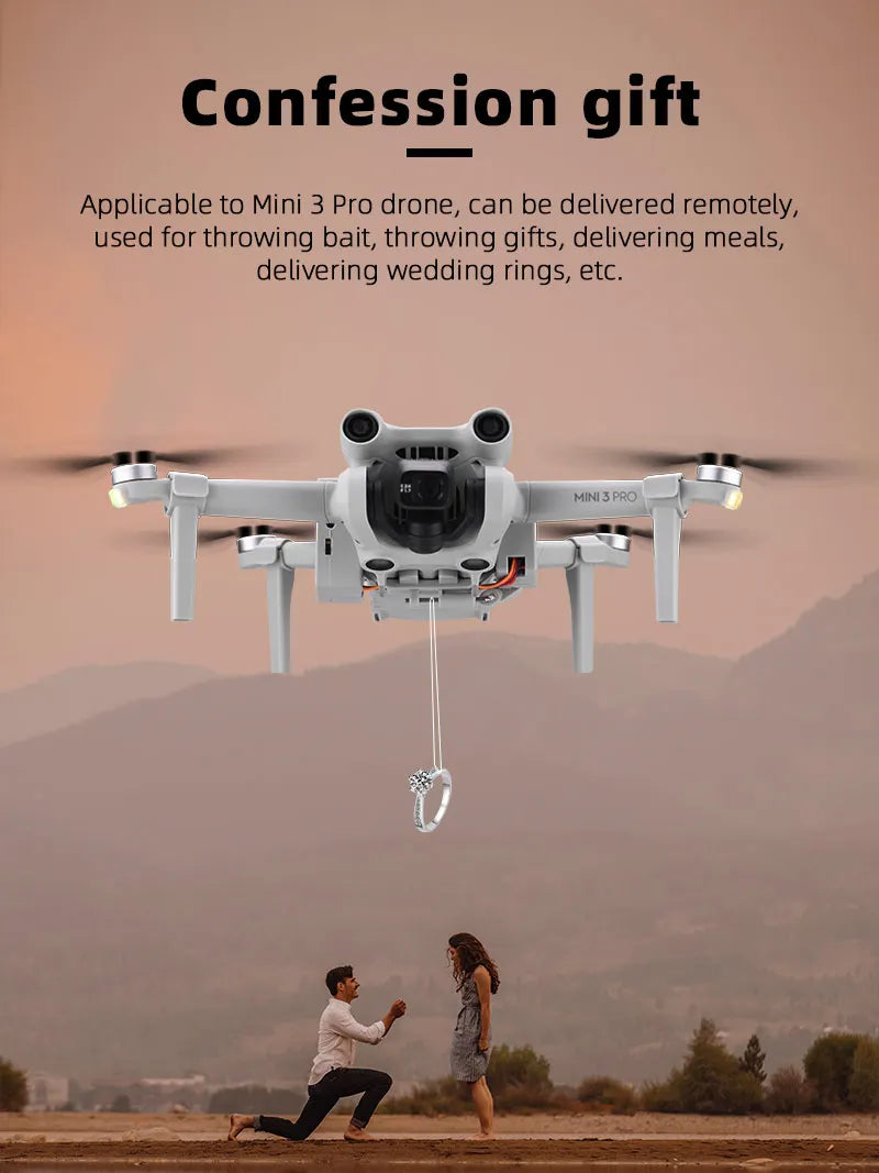 Drone Dropping System Payload Delivery Thrower Air Dropper Device for DJI Mini 3 Pro Mavic Air 2/2S FIMI X8 Mavic 3 Drone