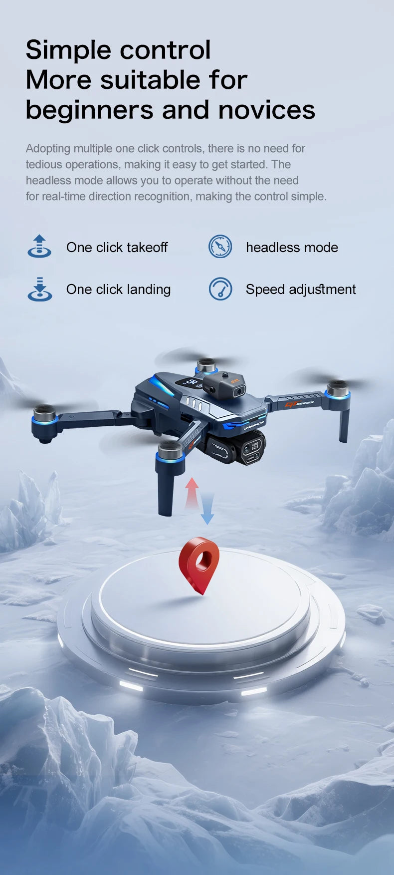 The GT8 drone is equipped with a 4.3-inch large-screen remote control, GPS, 8K triple camera, 5G WIFI, FPV brushless quadcopter