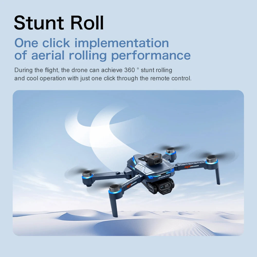 The GT8 drone is equipped with a 4.3-inch large-screen remote control, GPS, 8K triple camera, 5G WIFI, FPV brushless quadcopter