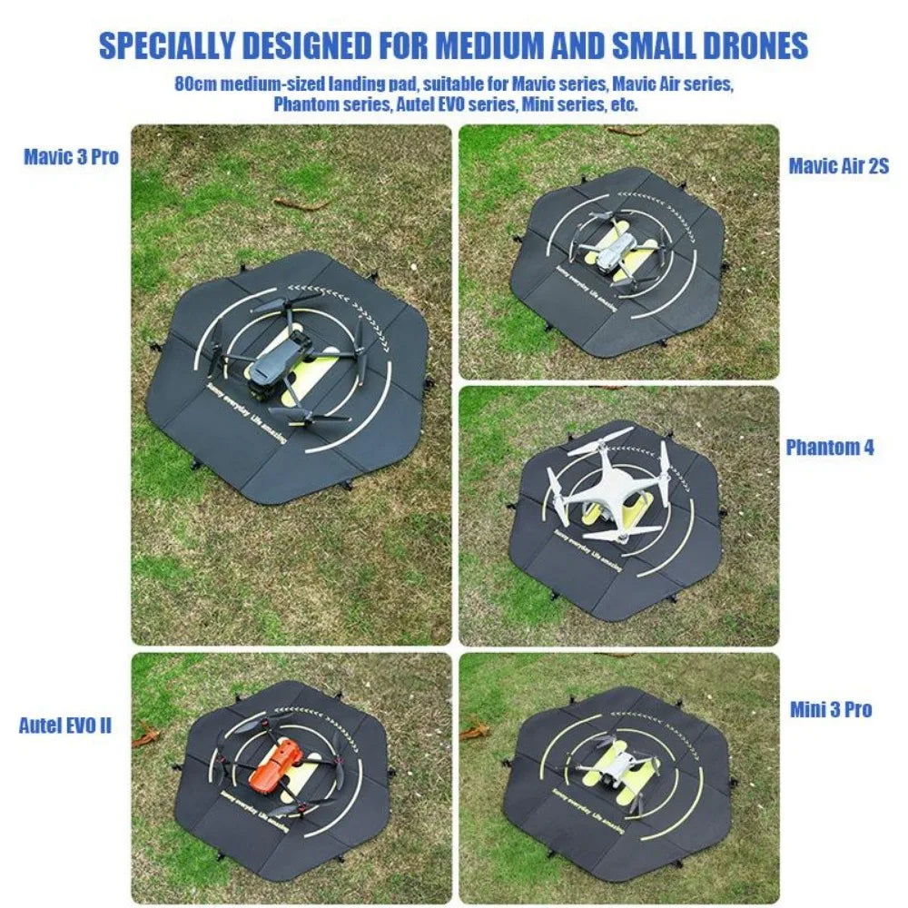 Volodymyr 80cm(31’’) Drone Landing Pad Fast-Fold Double-Sided Waterproof for DJI Mavic 3 Pro/ Phantom 4 Pro/ Autel EVO II