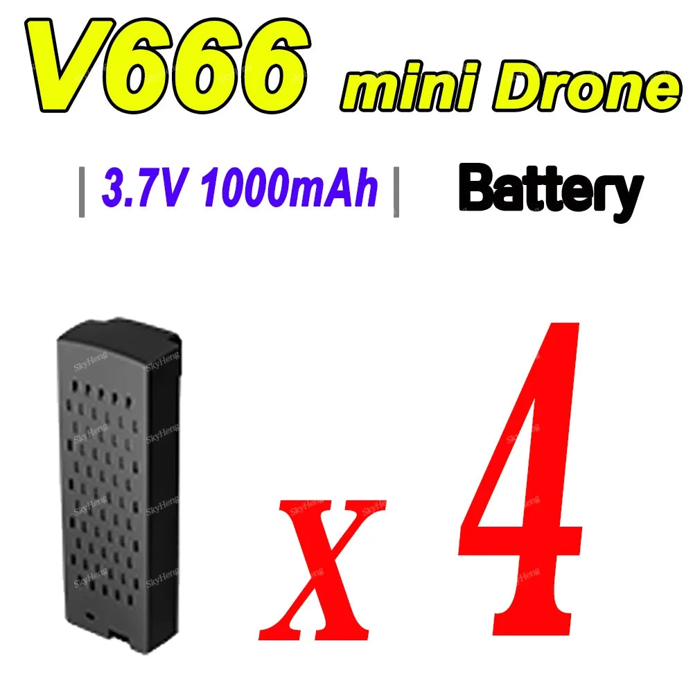 Original Drone Battery For V666 8K Drone 3.7V 1000Mah Battery For V666 Drone Accessories Parts