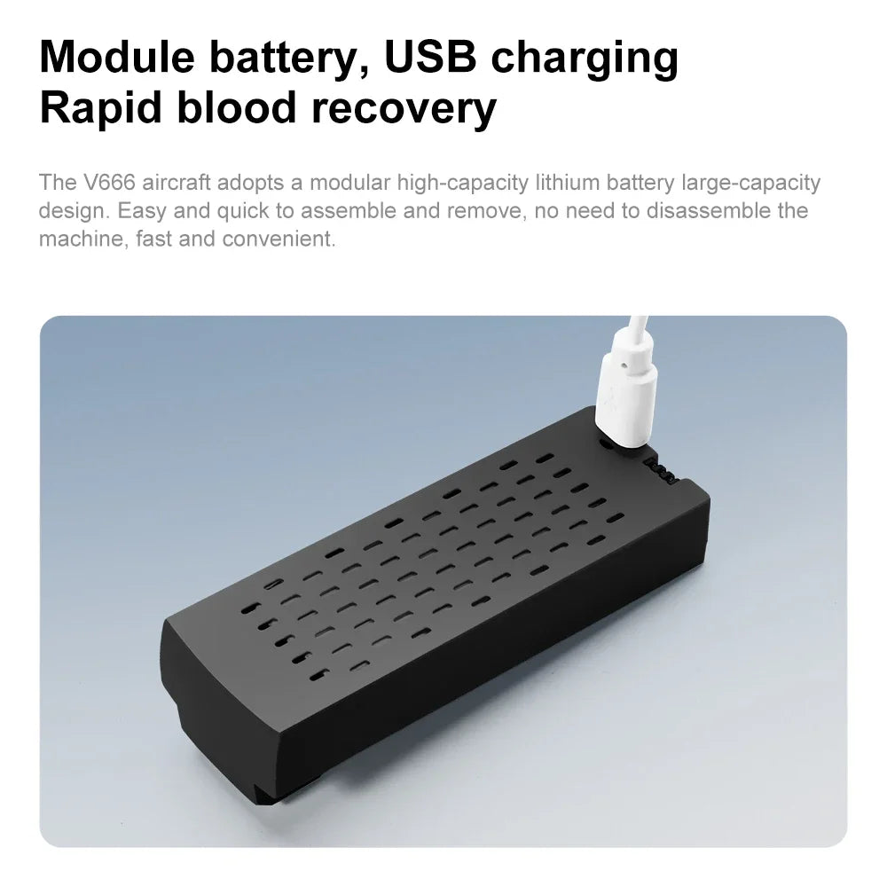 Original Drone Battery For V666 8K Drone 3.7V 1000Mah Battery For V666 Drone Accessories Parts