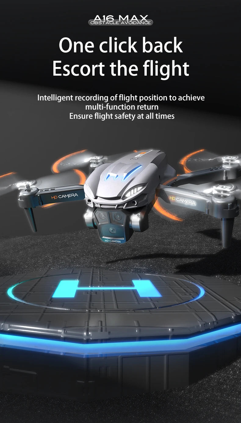 New A16 MAX 4K Drone With Camera 360° Obstacle Avoidance Drone GPS Smart Flying Drone Brushless motor tracking HD shooting drone