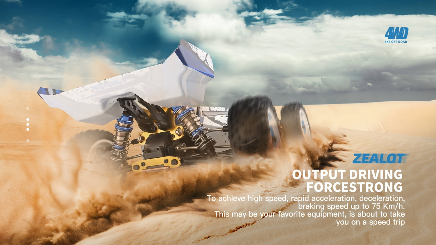 WLtoys 124017 75KM/H 4WD RC Car Professional Racing Car Brushless Electric High Speed Off-Road Drift Remote Control Toys for Boys with 2 Batteries