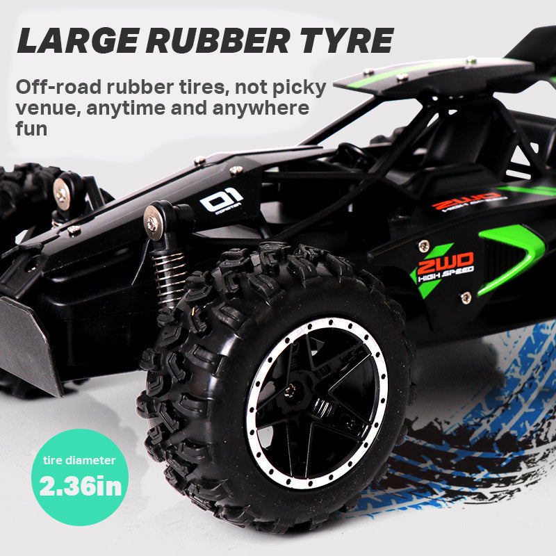 1: 18 Small High-speed Off-road 2. 4G Remote Control Car Drifting 15KM/H To Adapt To Various Road Sections Anti-collision Settings Rubber Big Tires Christmas, Halloween, Thanksgiving Gift