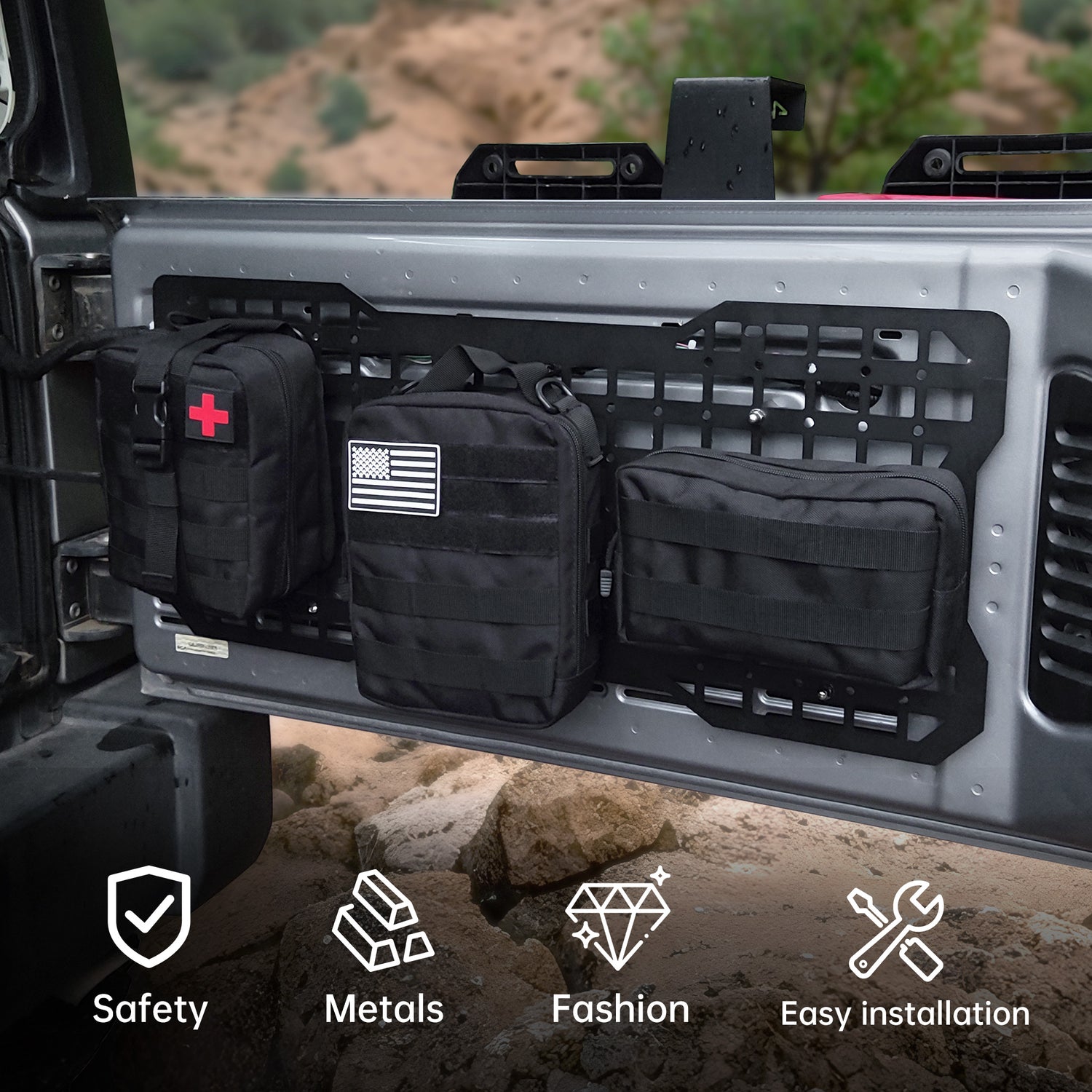 Tailgate Tactical Panel for Jeep Wrangler JK & JL (2007–2025)