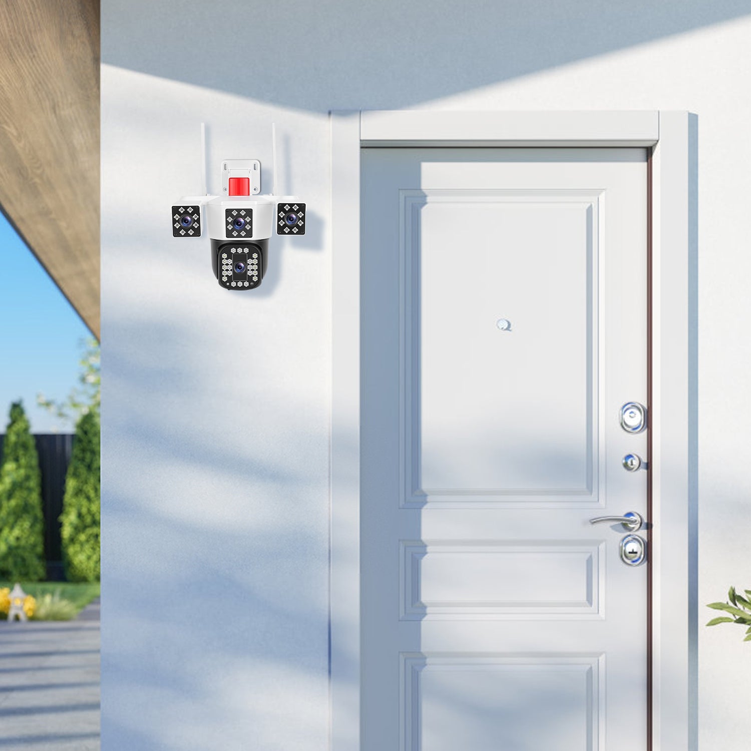 1080P HD 4-Lens Security Camera – 360° Pan & Tilt WiFi Surveillance