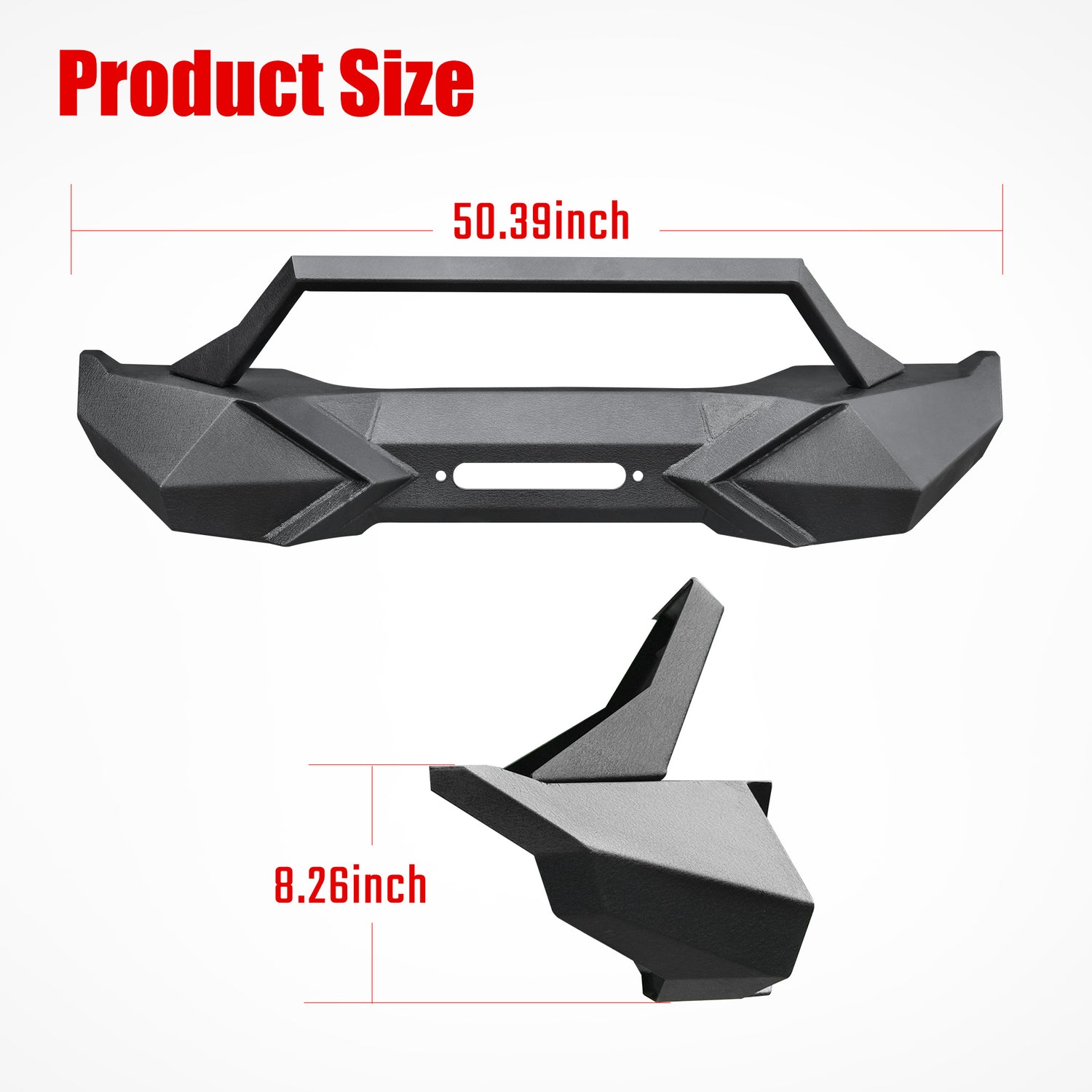 Front Bumper with Winch Plate for Wrangler JK (2007–2018)