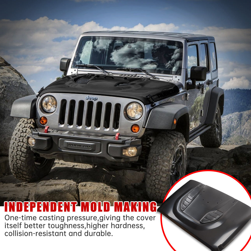 Metal Replacement Hood for Wrangler JK & JKU (2007–2017)