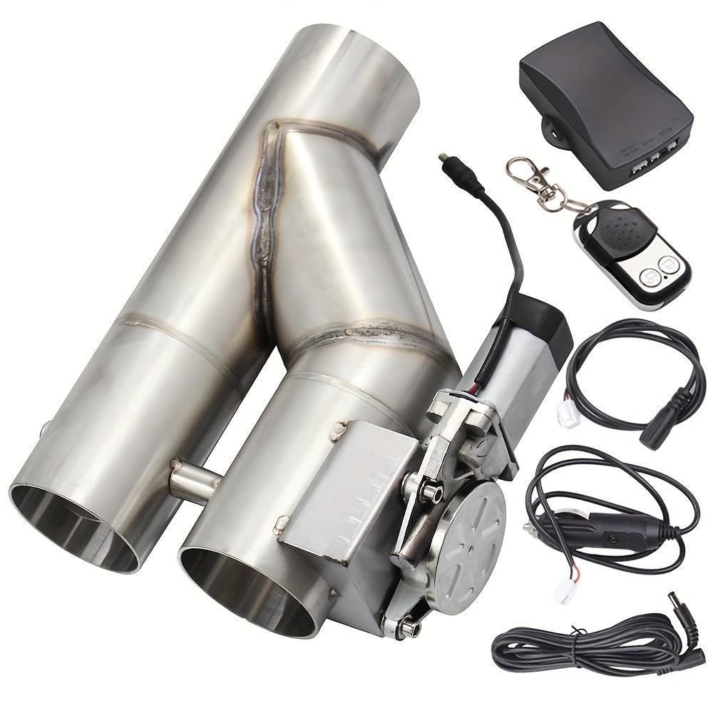 2.5in 63mm Electric Exhaus Cutout E-Cut Out Dual Valve With Remote Control