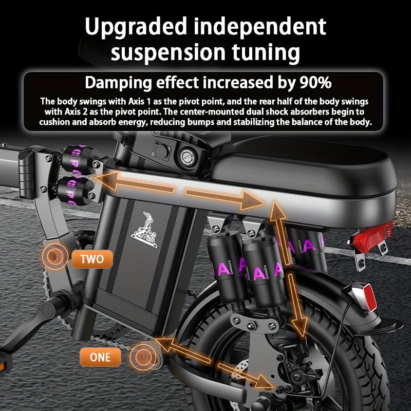 Adult Electric Bike Electric Bike Electric Mountain Bike With Removable Battery Remote Control Bicycle With Full Suspension Dual Hydraulic Disc Brakes Adult Portable Transportation Electric Bike