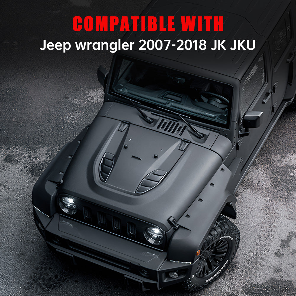 Metal Replacement Hood for Wrangler JK & JKU (2007–2017)