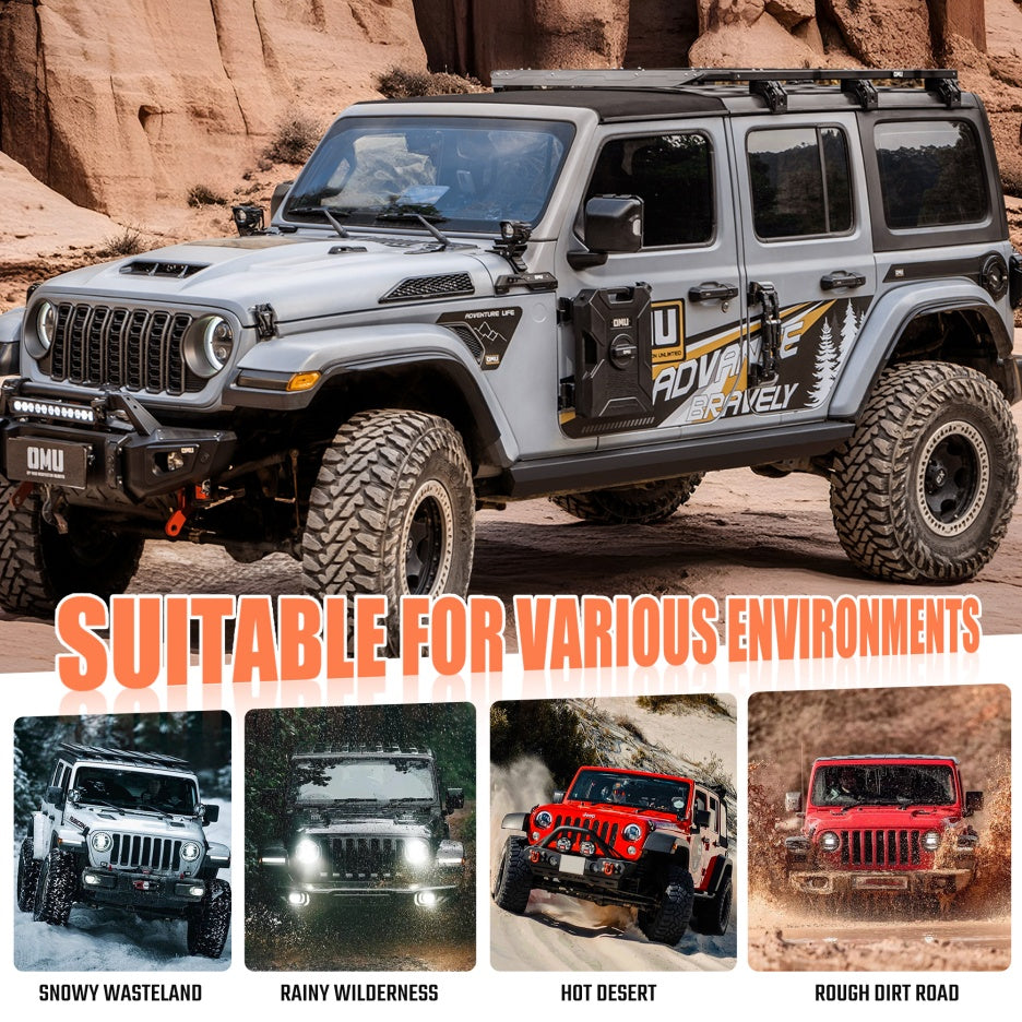 Jeep Door Hinge Fuel Container Kit – 10L Heavy Duty Mount