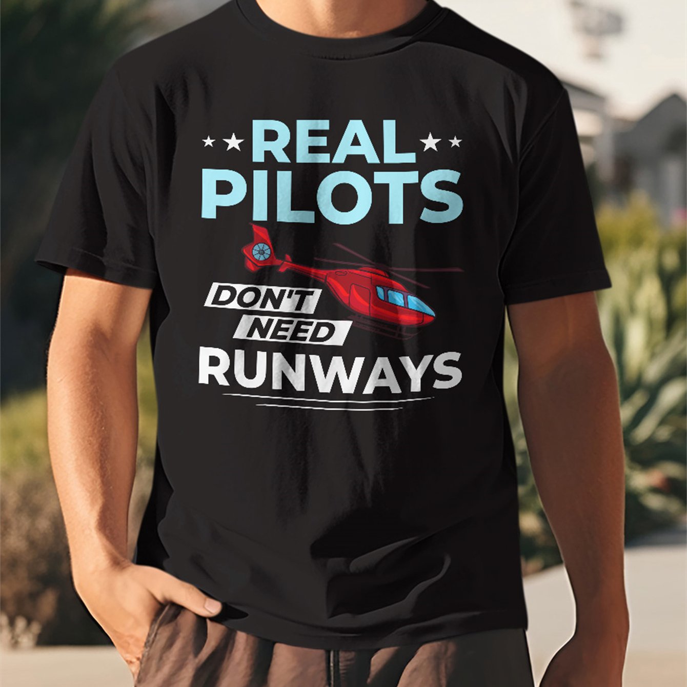 Helicopter Rc Remote Control Pilot T-Shirt, Men's Crew Neck Short Sleeve Tee Fashion Regular Fit T-Shirt, Casual Comfy Breathable Top For Spring Summer Holiday Leisure Vacation Men's Clothing As Gift