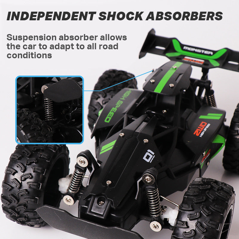 1: 18 Small High-speed Off-road 2. 4G Remote Control Car Drifting 15KM/H To Adapt To Various Road Sections Anti-collision Settings Rubber Big Tires Christmas, Halloween, Thanksgiving Gift