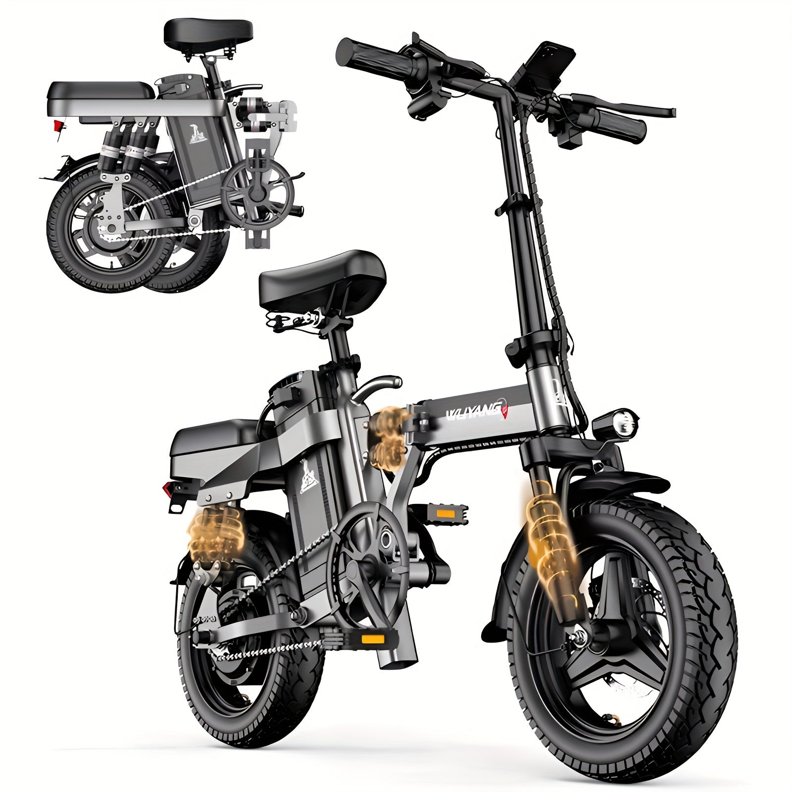 Adult Electric Bike Electric Bike Electric Mountain Bike With Removable Battery Remote Control Bicycle With Full Suspension Dual Hydraulic Disc Brakes Adult Portable Transportation Electric Bike