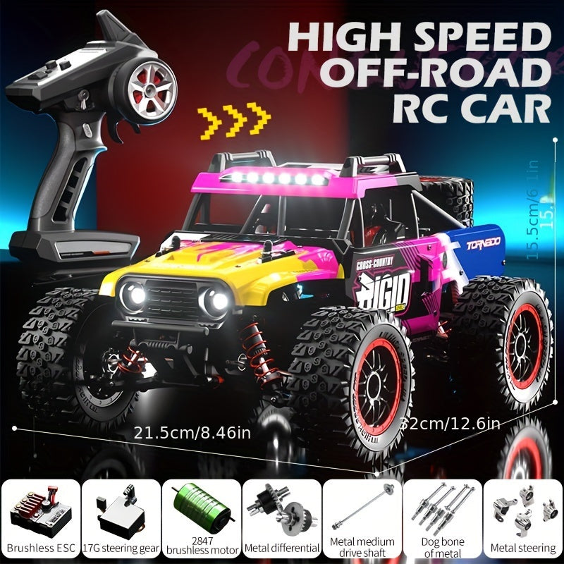 75KM/H Remote Control Racing Car, 4WD Remote Control Car Professional Racing Brushless Electric High Speed Off-Road Drift Remote Control Toy Halloween Christmas Gift