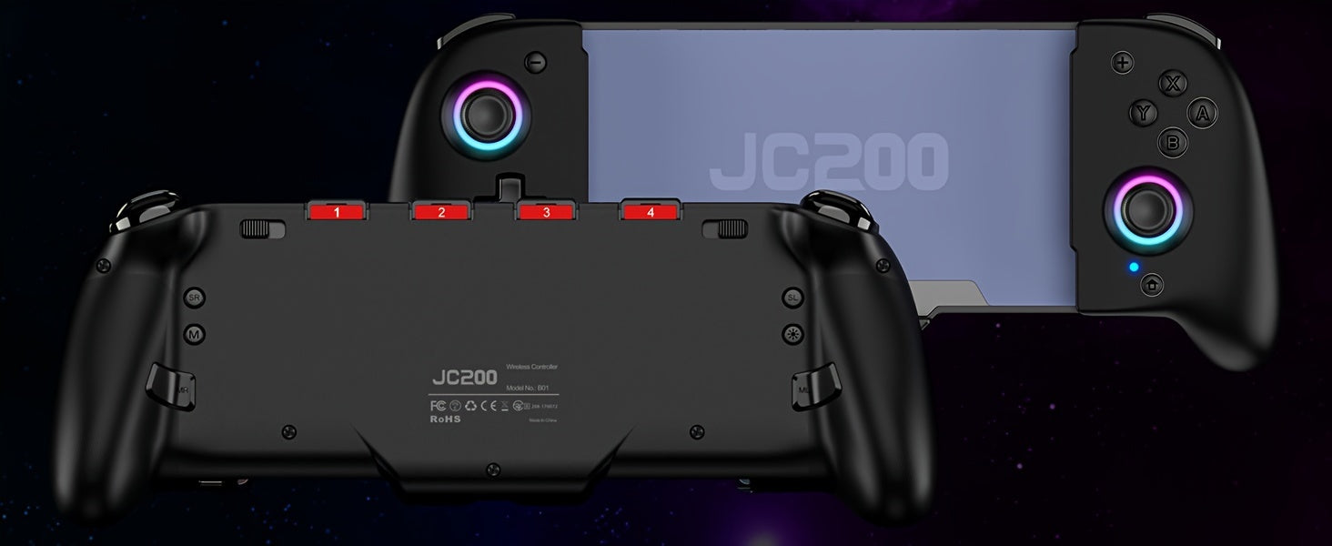 For Switch/Switch OLED, All-In-One gamepad controller replacement for Switch Controller, Switch Controller Remote Control with Adjustable TURBO, with RGB Lighting Effects