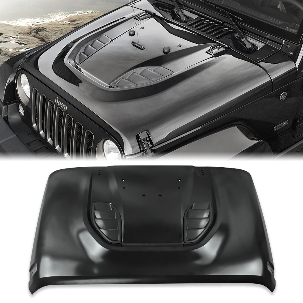Metal Replacement Hood for Wrangler JK & JKU (2007–2017)