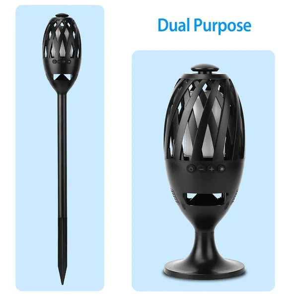 LED Flame Torch Wireless Speaker – Waterproof Outdoor Atmosphere Light