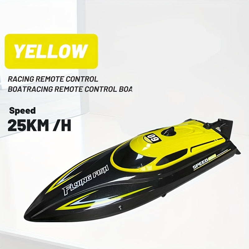 Top Speed of 30Km/ H, Small High-Speed Remote-Controlled Speedboat Comes with LED Night Navigation Lights, 2.4G Remote Control, Anti Capsizing, Circulating Cold Water Device, Christmas, Birthday Gif