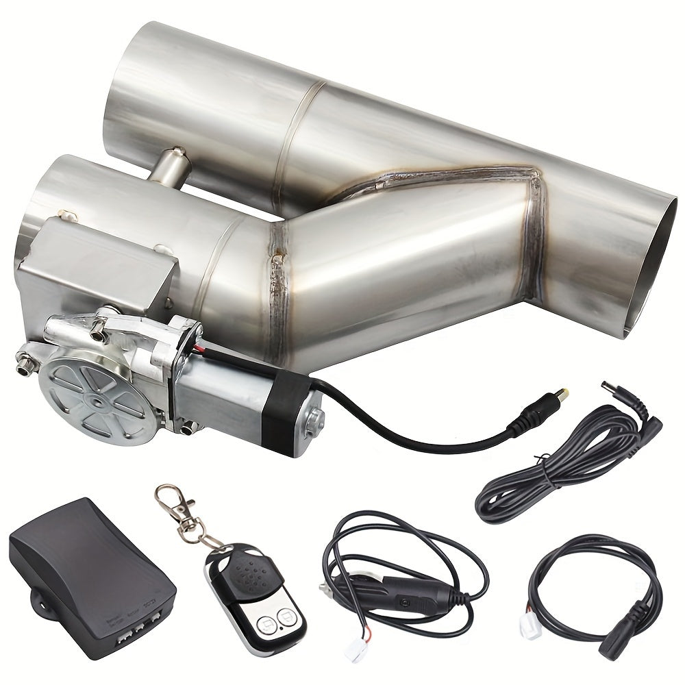 2.5in 63mm Electric Exhaus Cutout E-Cut Out Dual Valve With Remote Control