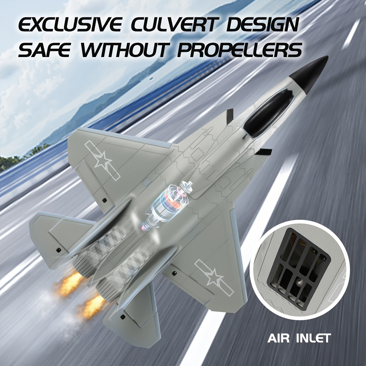 J35 High-Speed RC Fighter Jet Drone - Weatherproof, Durable Foam Wings, 2.4G Remote Control, USB Rechargeable 650mAh Battery, Easy Assembly & Flight