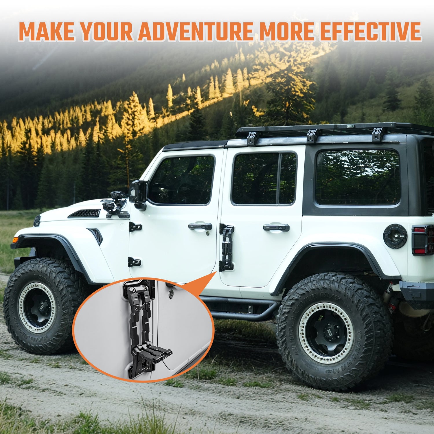 Door Hinge Step for Wrangler & Gladiator (2007–2025)