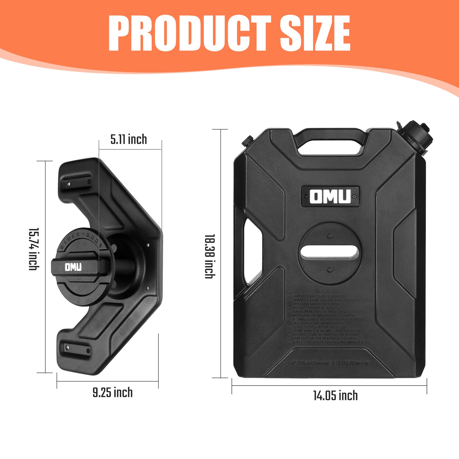 Jeep Door Hinge Fuel Container Kit – 10L Heavy Duty Mount