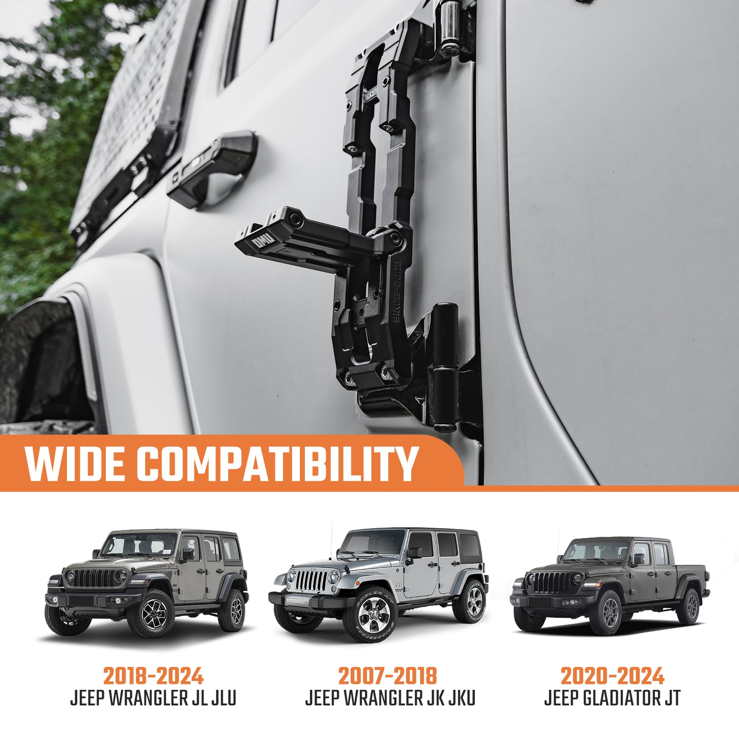 Door Hinge Step for Wrangler & Gladiator (2007–2025)