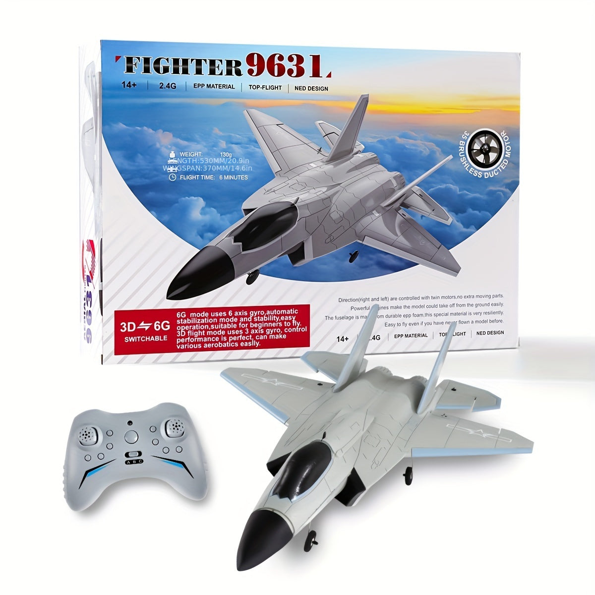 J35 High-Speed RC Fighter Jet Drone - Weatherproof, Durable Foam Wings, 2.4G Remote Control, USB Rechargeable 650mAh Battery, Easy Assembly & Flight