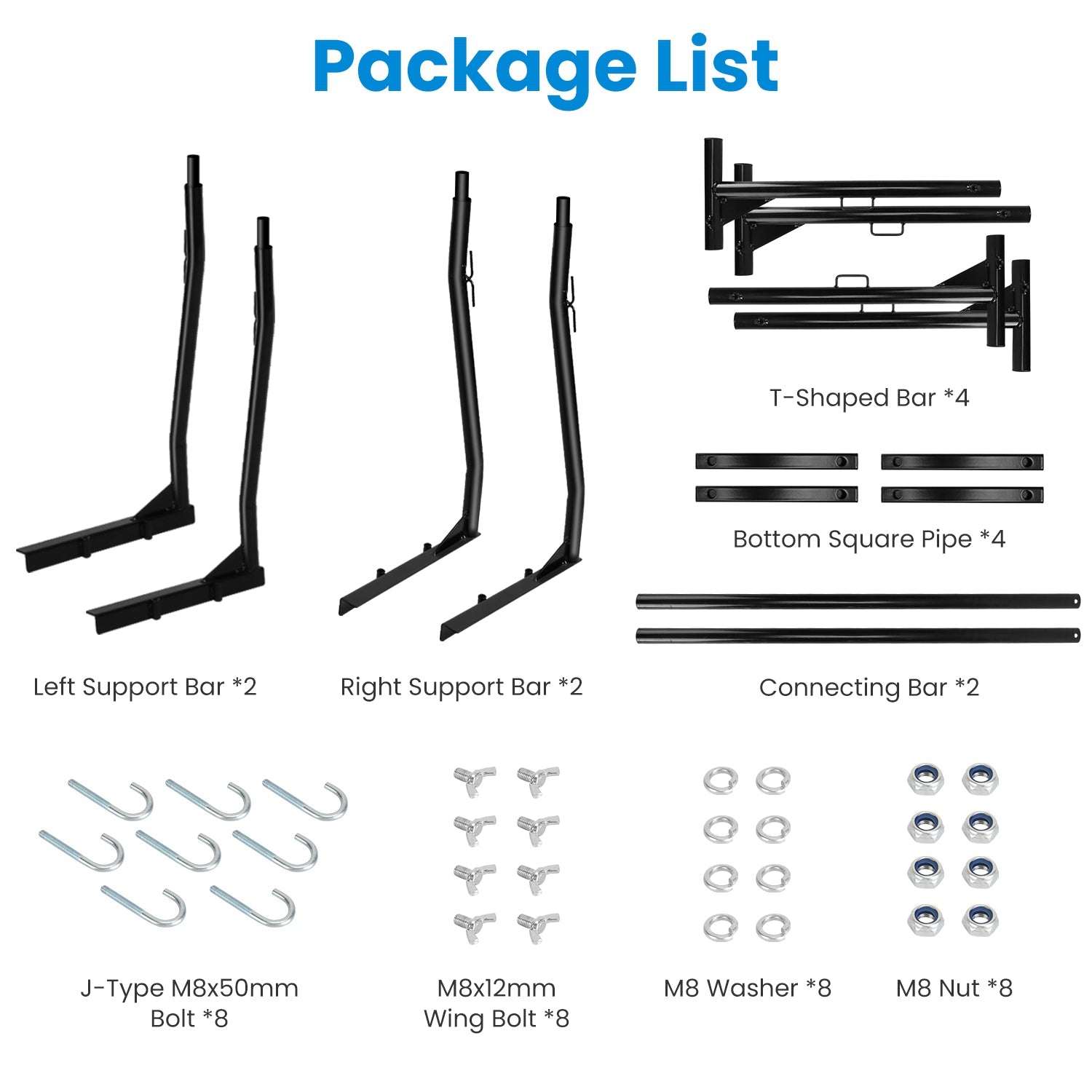 Extendable Truck Ladder Rack – Adjustable Steel Utility Rack for Pick-Up Trucks with 800LBS Capacity