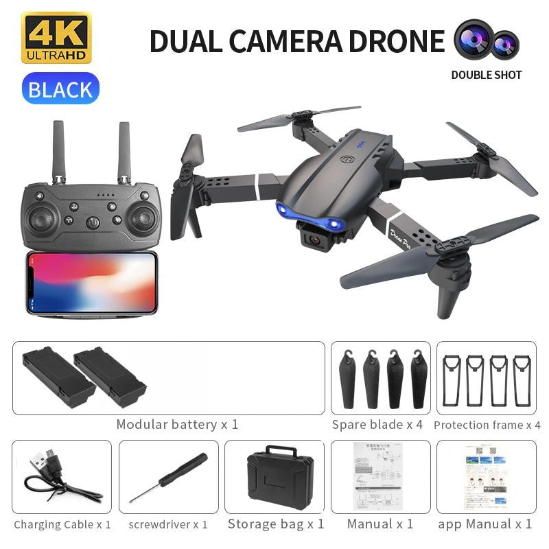 E99Pro Dual Camera Drone – Foldable WiFi FPV Quadcopter