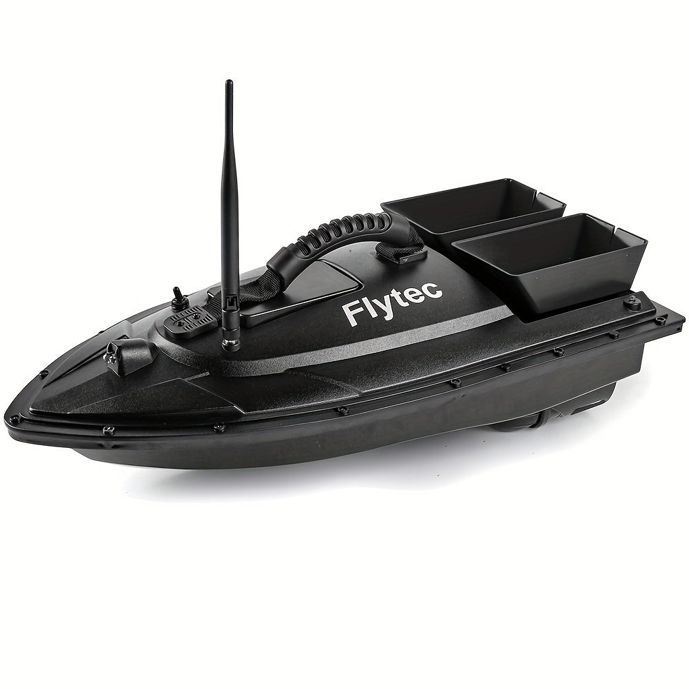 TOMSHOO Flytec Fishing Bait Boat 500m Remote Control Bait Boat Dual Motor Fish Finder 1.5KG Loading With LED Light For Fishing