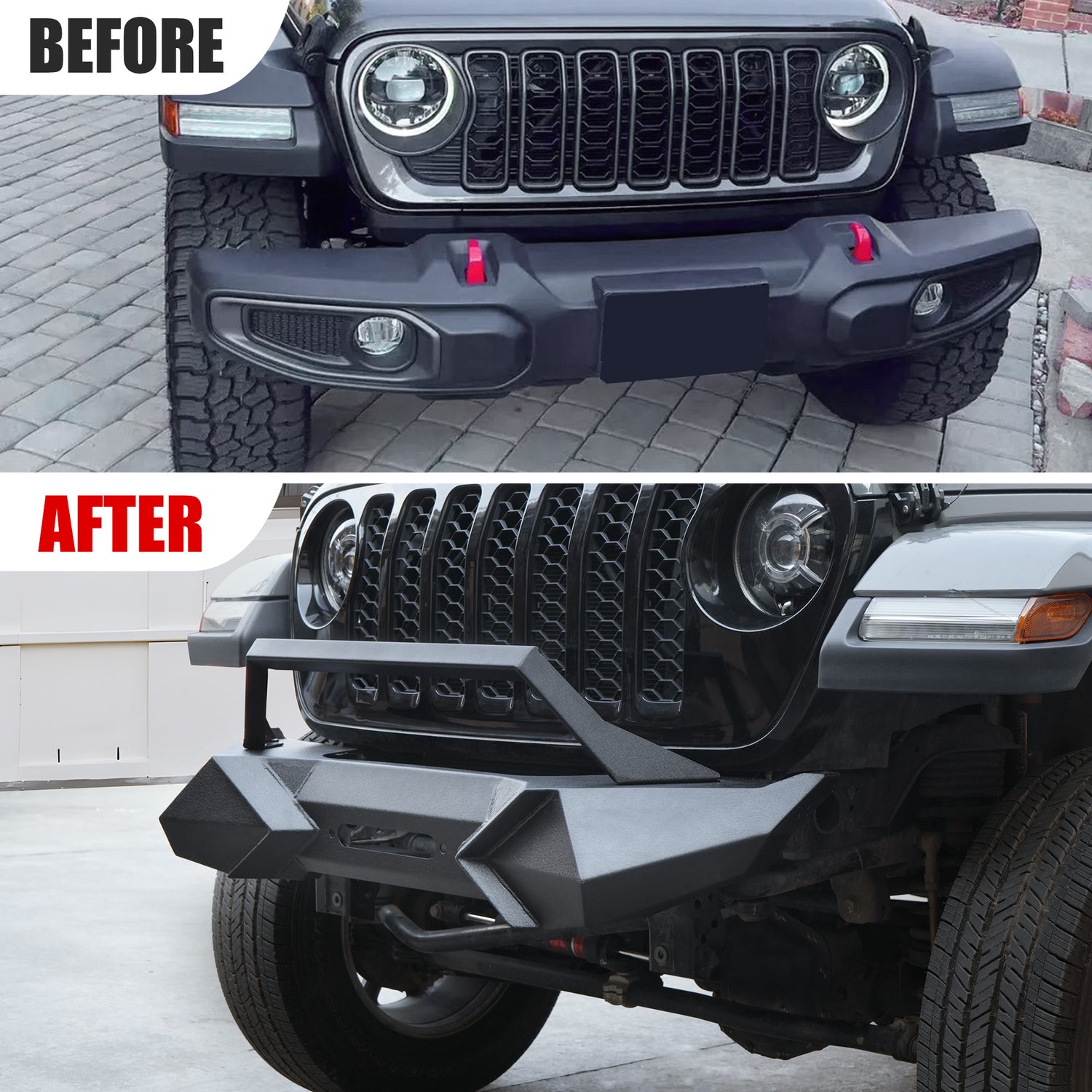 Front Bumper with Winch Plate for Wrangler JK (2007–2018)