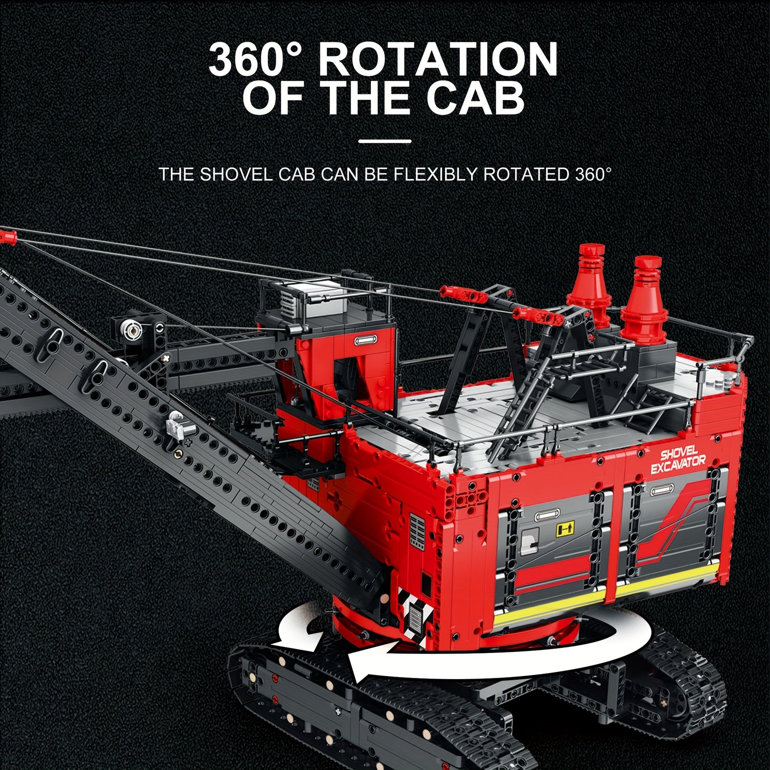Reobrix 2968pcs Remote Control Excavator Building Set with App Connectivity - Perfect Holiday Gift for Adults, Durable ABS Construction