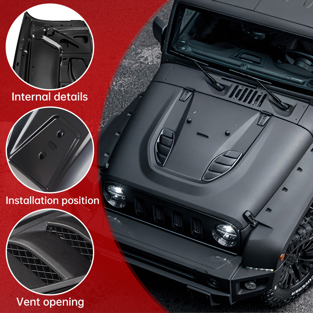 Metal Replacement Hood for Wrangler JK & JKU (2007–2017)