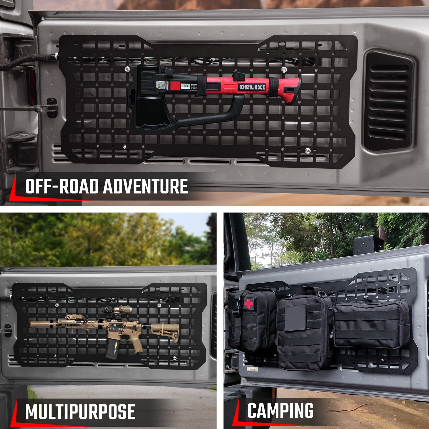 Tailgate Tactical Panel for Jeep Wrangler JK & JL (2007–2025)