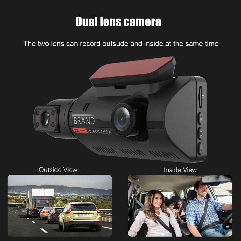 1080P Dual Dash Cam – Front & Rear Camera for Cars, Trucks & SUVs