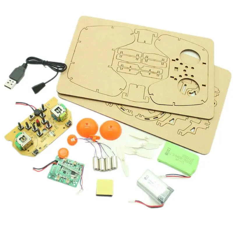 Wooden Drone  DIY kit Wooden assembled  Remote control toy fixed kit Remote Controlled Toys diy kit Training quadcopters