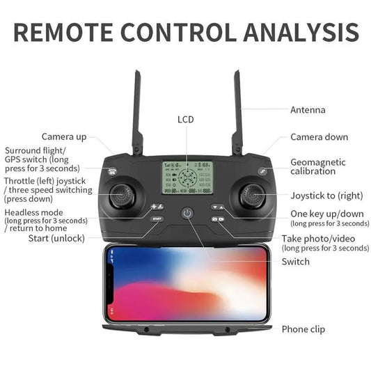 Toy model RC drone remote of  KF102 drone