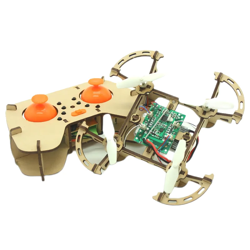 Wooden Drone DIY Kit – Remote Control Toy