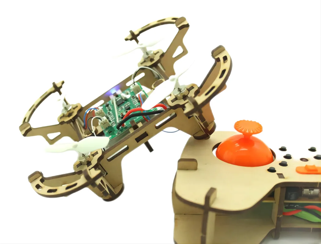 Wooden Drone  DIY kit Wooden assembled  Remote control toy fixed kit Remote Controlled Toys diy kit Training quadcopters