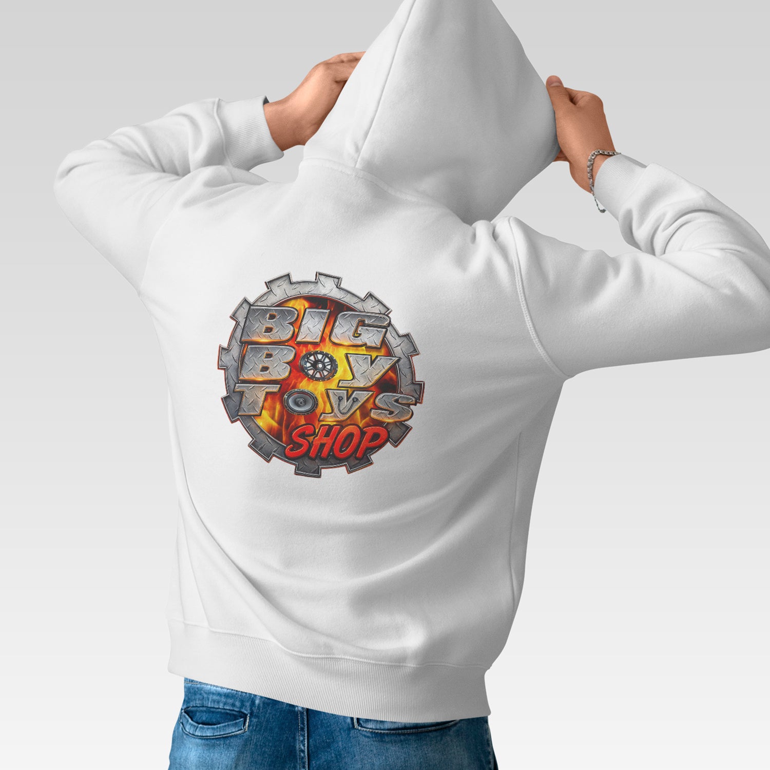 The "Shop Spec" Hoodie – Big Boy Toys Shop Official (White)