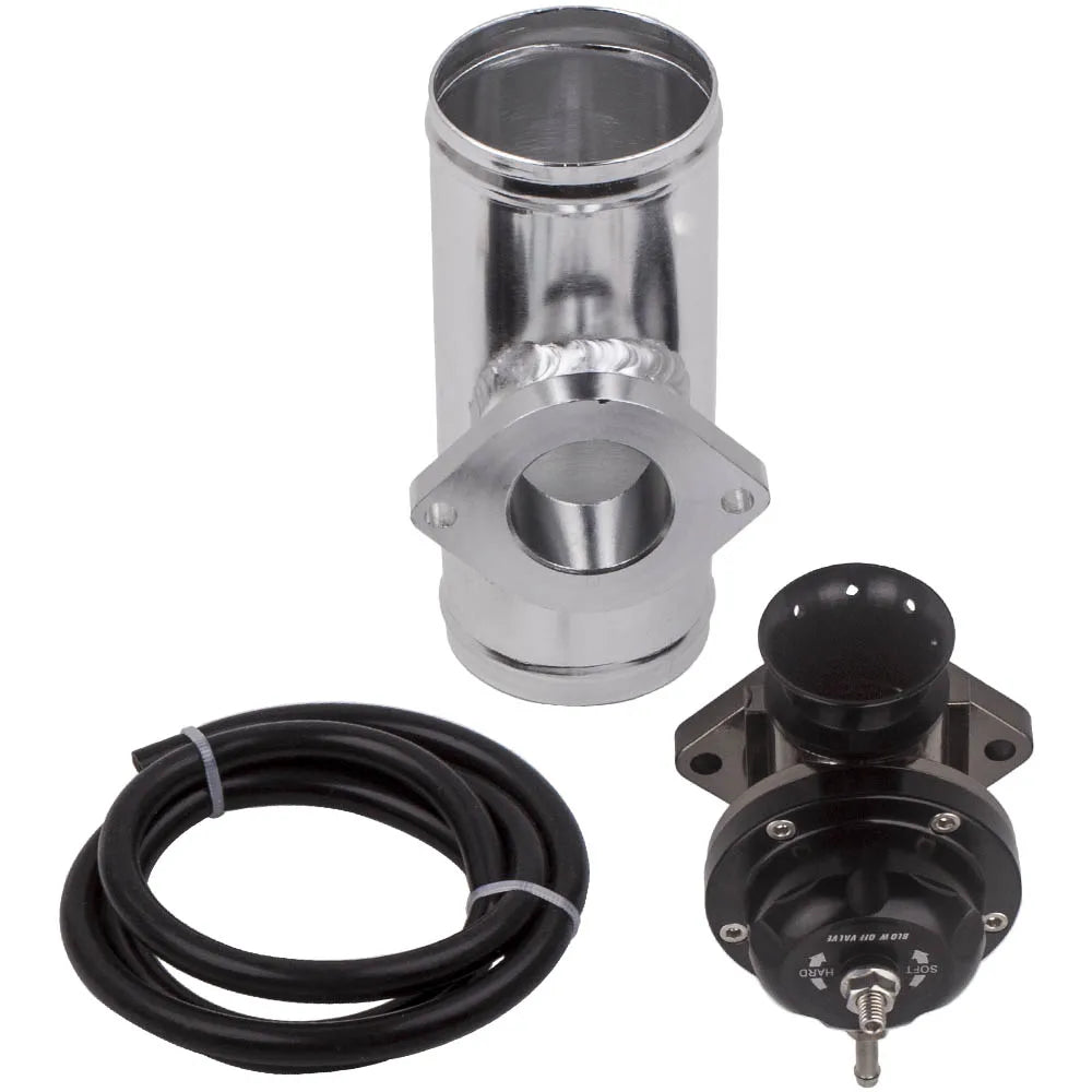 Universal Billet Anodized Type RS Blow Off Valve Bov Kit & 2.5" Flange Pipe